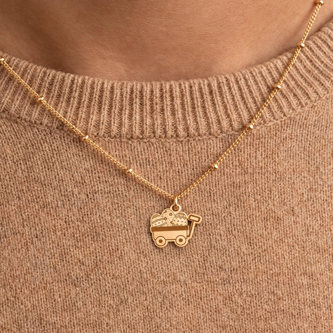 Easter Basket Charm Necklace