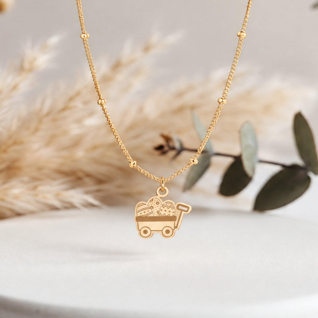 Easter Basket Charm Necklace