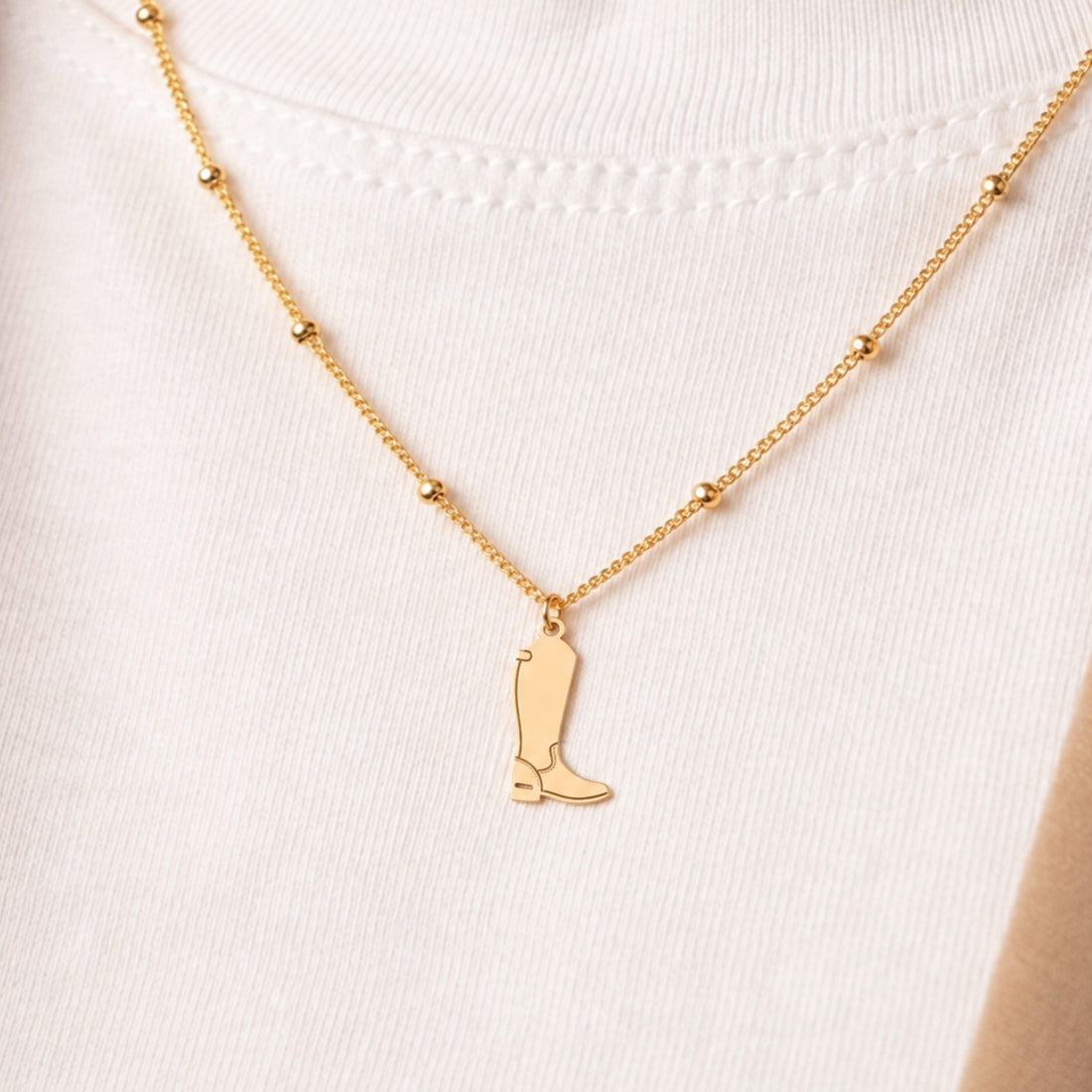 Cowboy Boot Charm Necklace