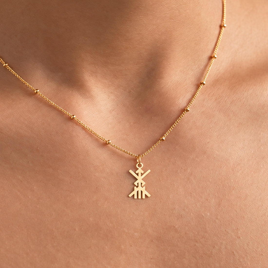 Viking Rune Symbol Charm Necklace