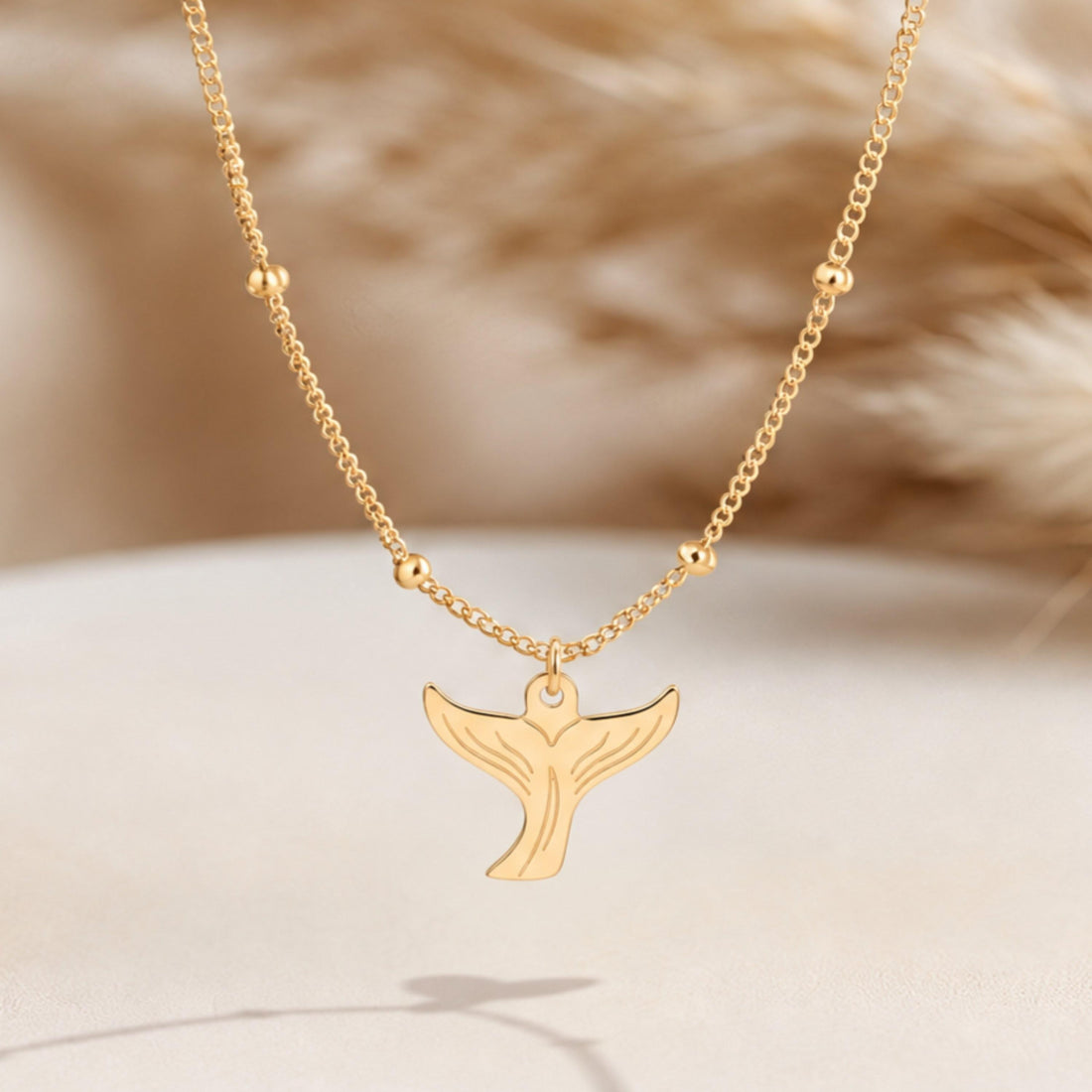 Whale Tail Charm Necklace