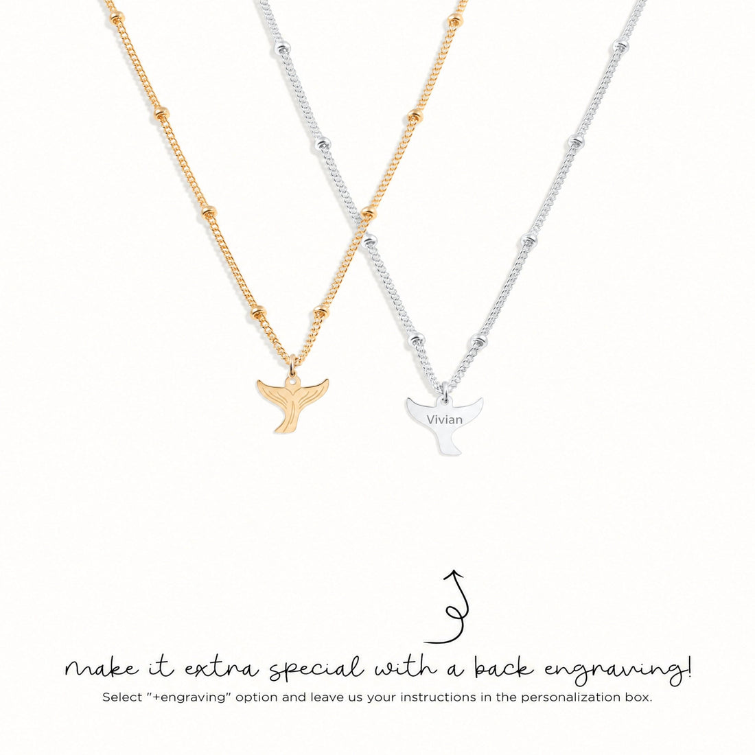 Whale Tail Charm Necklace