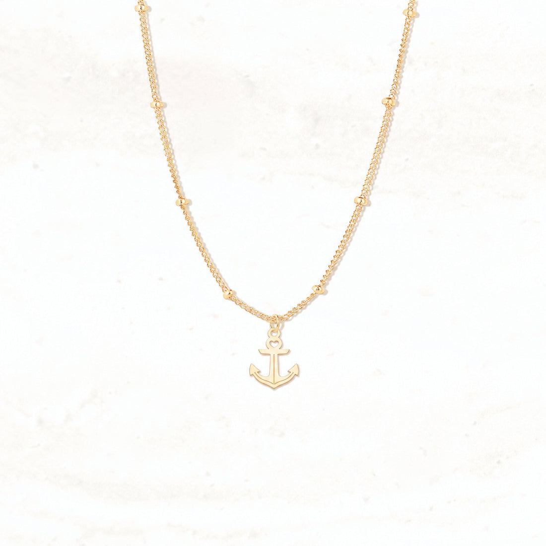Heart Anchor Charm Necklace