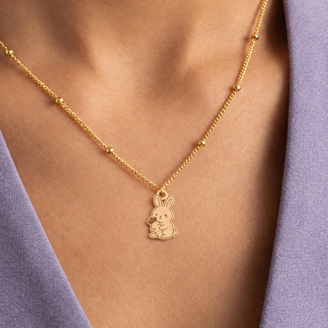 Bunny Rabbit Charm Necklace