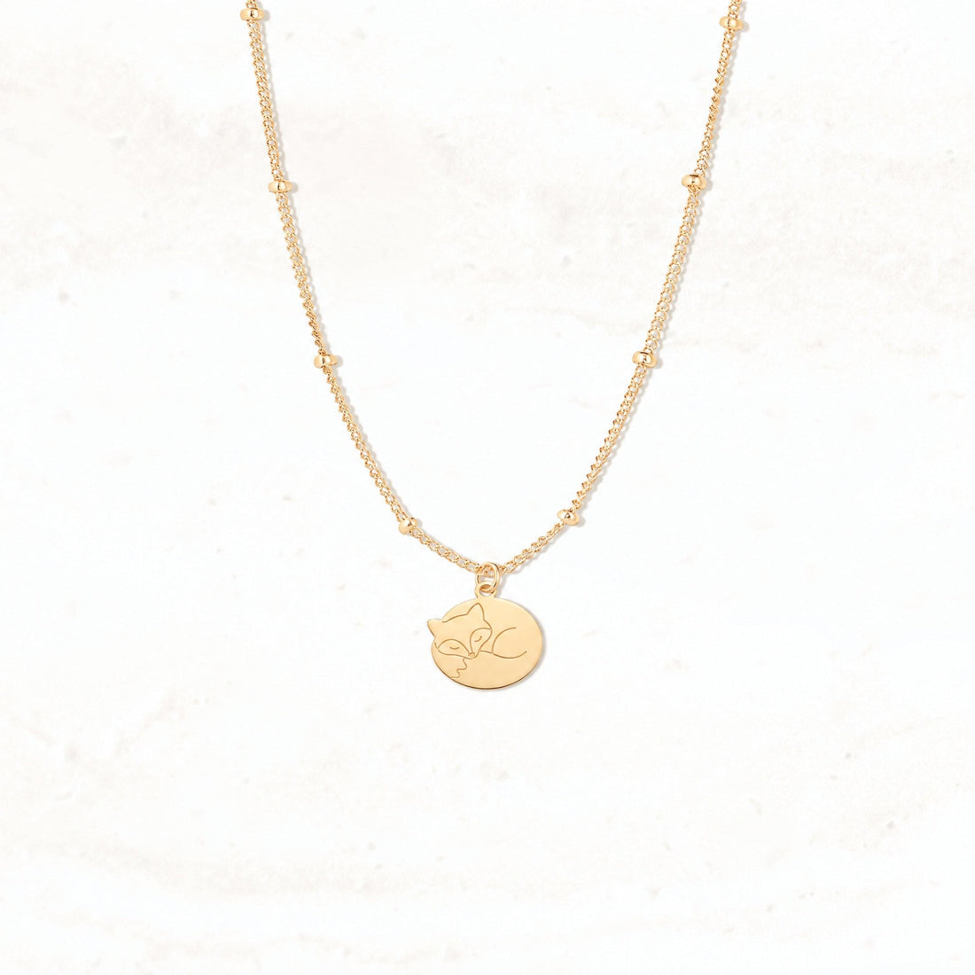 Sleeping Cat Charm Necklace