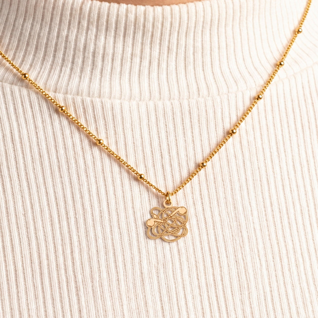 Tangled Headphone Charm Necklace