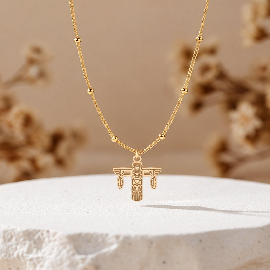 Totem Pole Charm Necklace