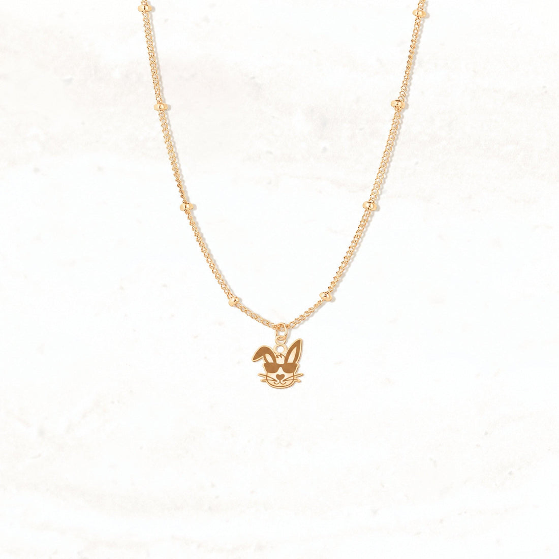 Rabbit Sunglasses Charm Necklace