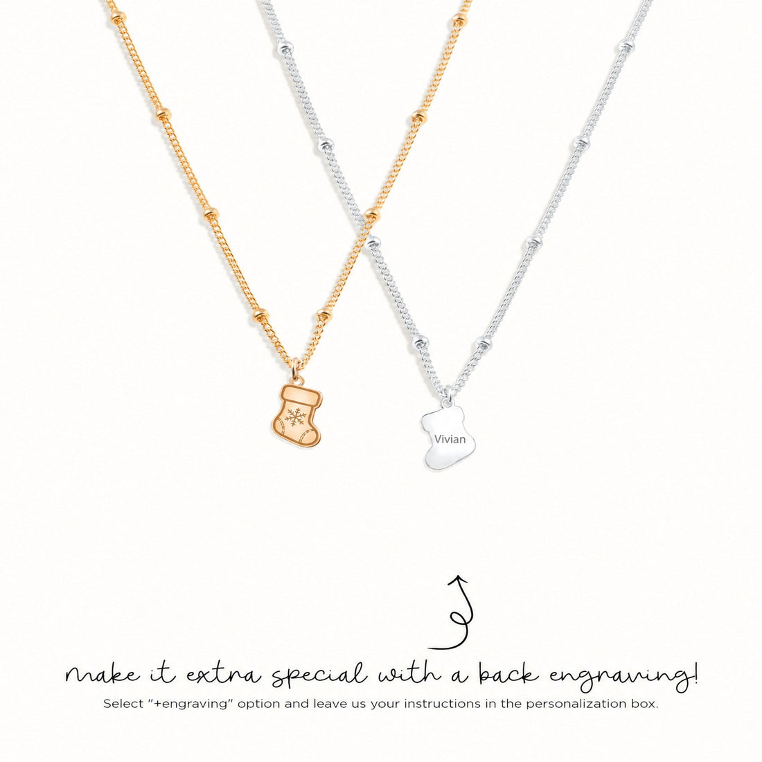 Christmas Stocking Charm Necklace