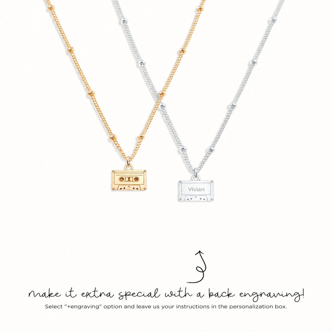 Cassette Tape Charm Necklace