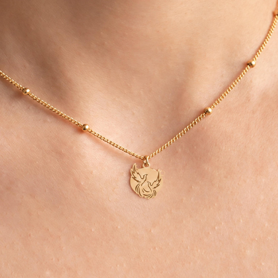 Phoenix Bird Charm Necklace