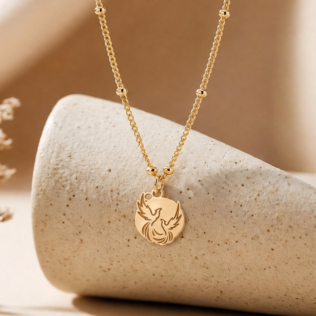 Phoenix Bird Charm Necklace