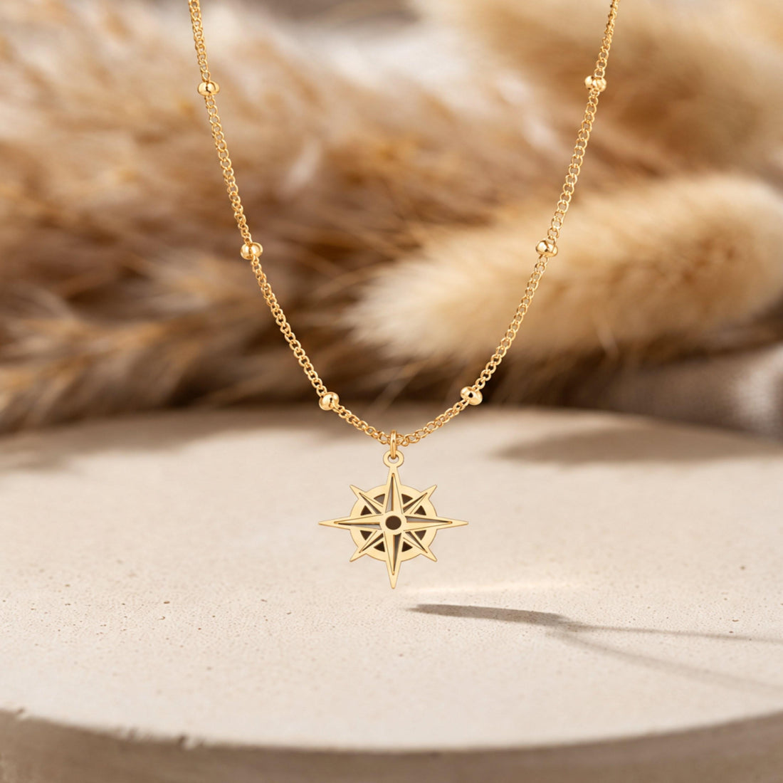 Compass Rose Charm Necklace