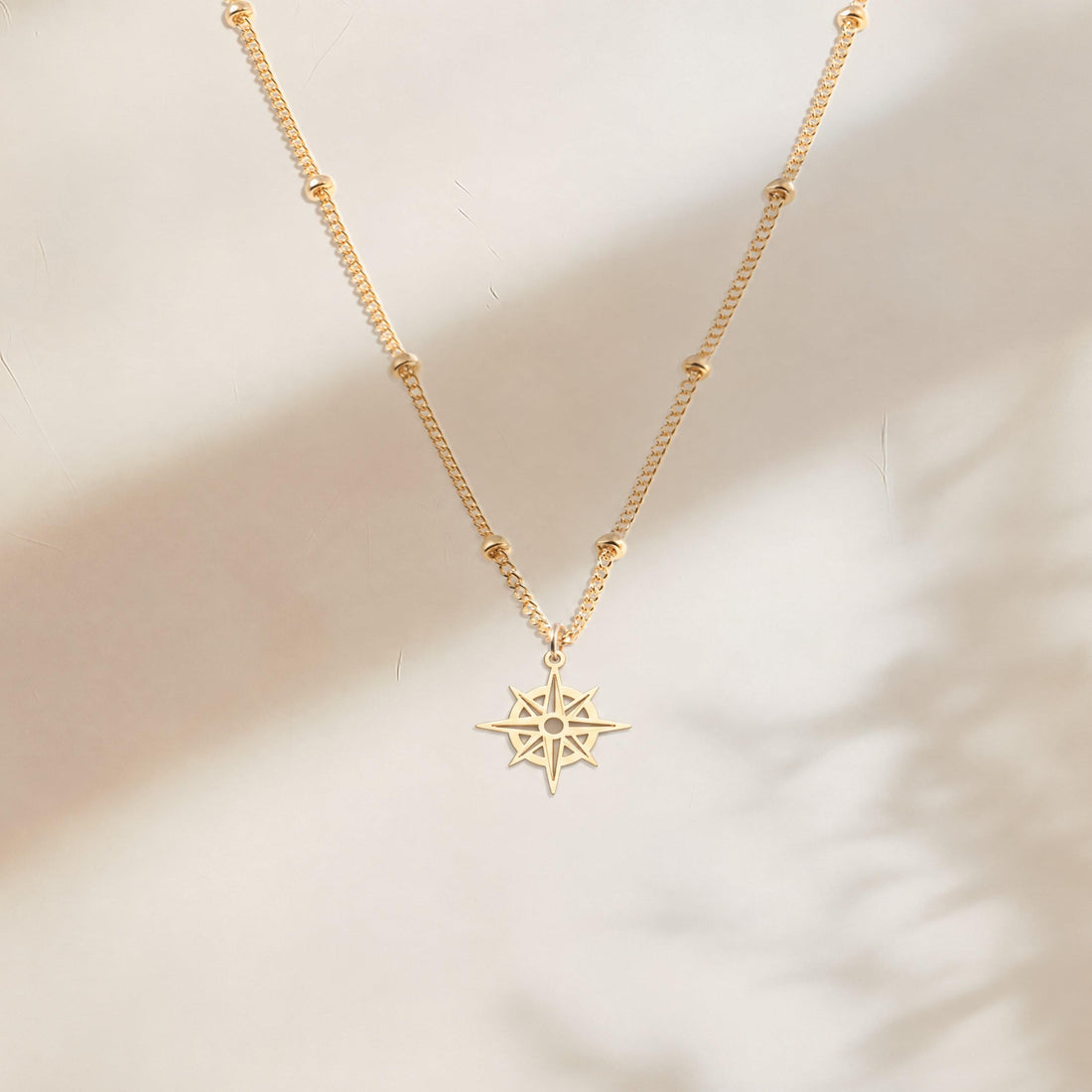 Compass Rose Charm Necklace