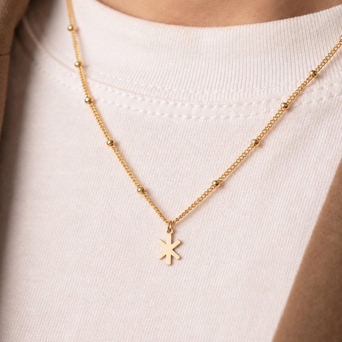 Rune Double Arrow Charm Necklace