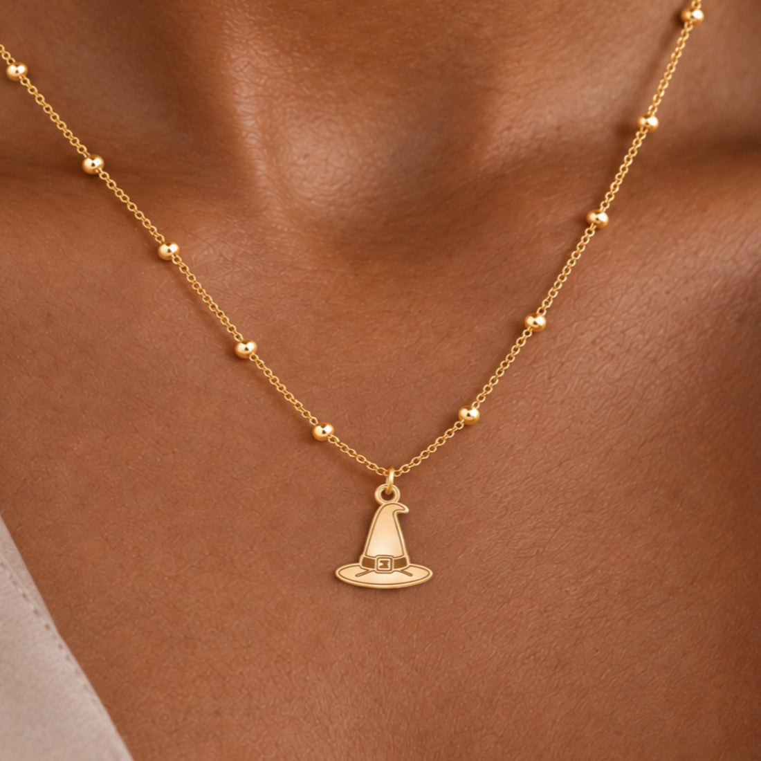 Witch Hat Charm Necklace