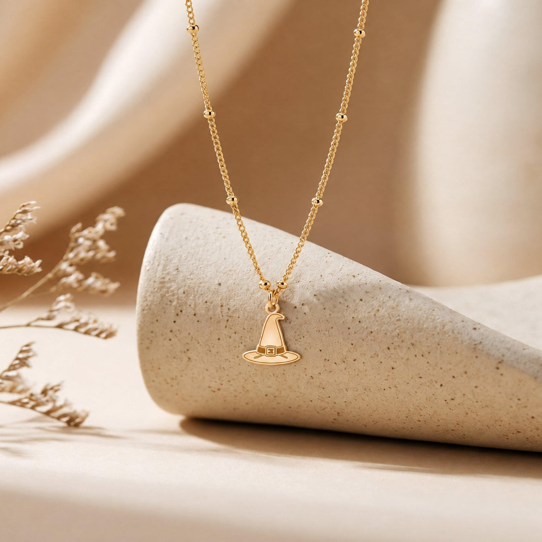 Witch Hat Charm Necklace