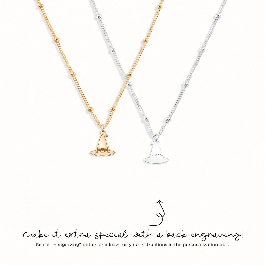 Witch Hat Charm Necklace