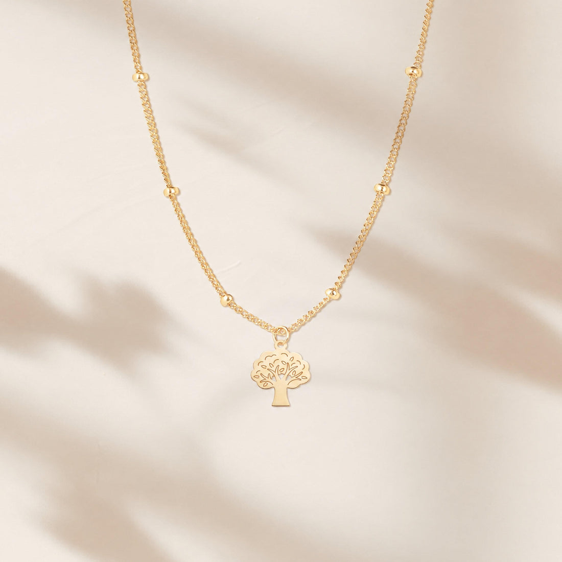 Leafy Tree Charm Necklace