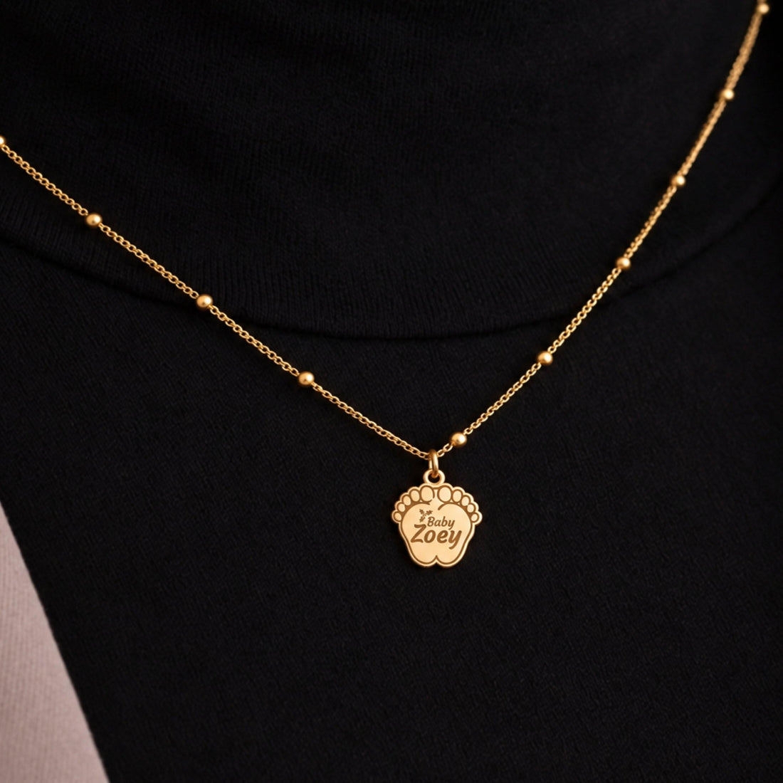 Baby Footprint Charm Necklace