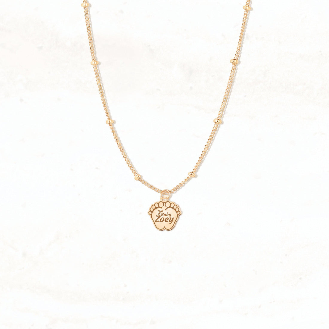 Baby Footprint Charm Necklace