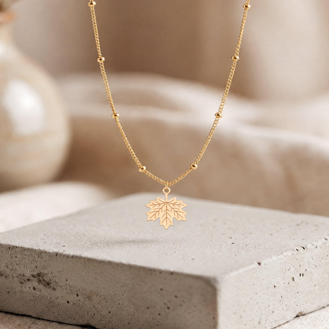 Maple Leaf Charm Necklace