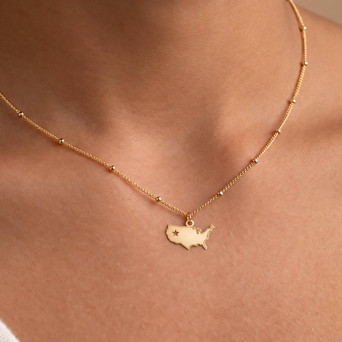 United States Charm Necklace