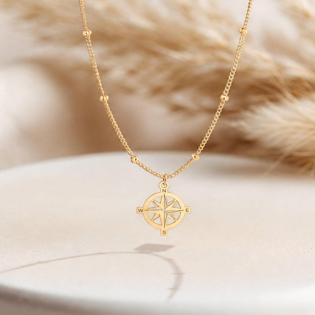 Compass Rose Charm Necklace