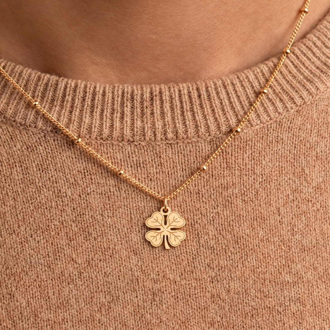 Four Leaf Clover Charm Necklace