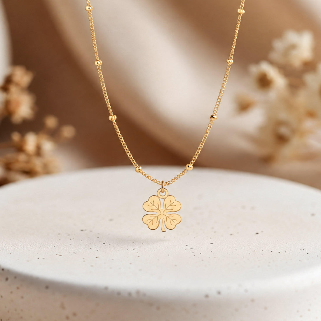 Four Leaf Clover Charm Necklace