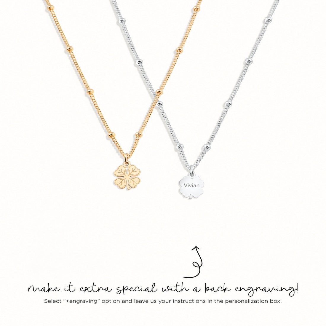 Four Leaf Clover Charm Necklace