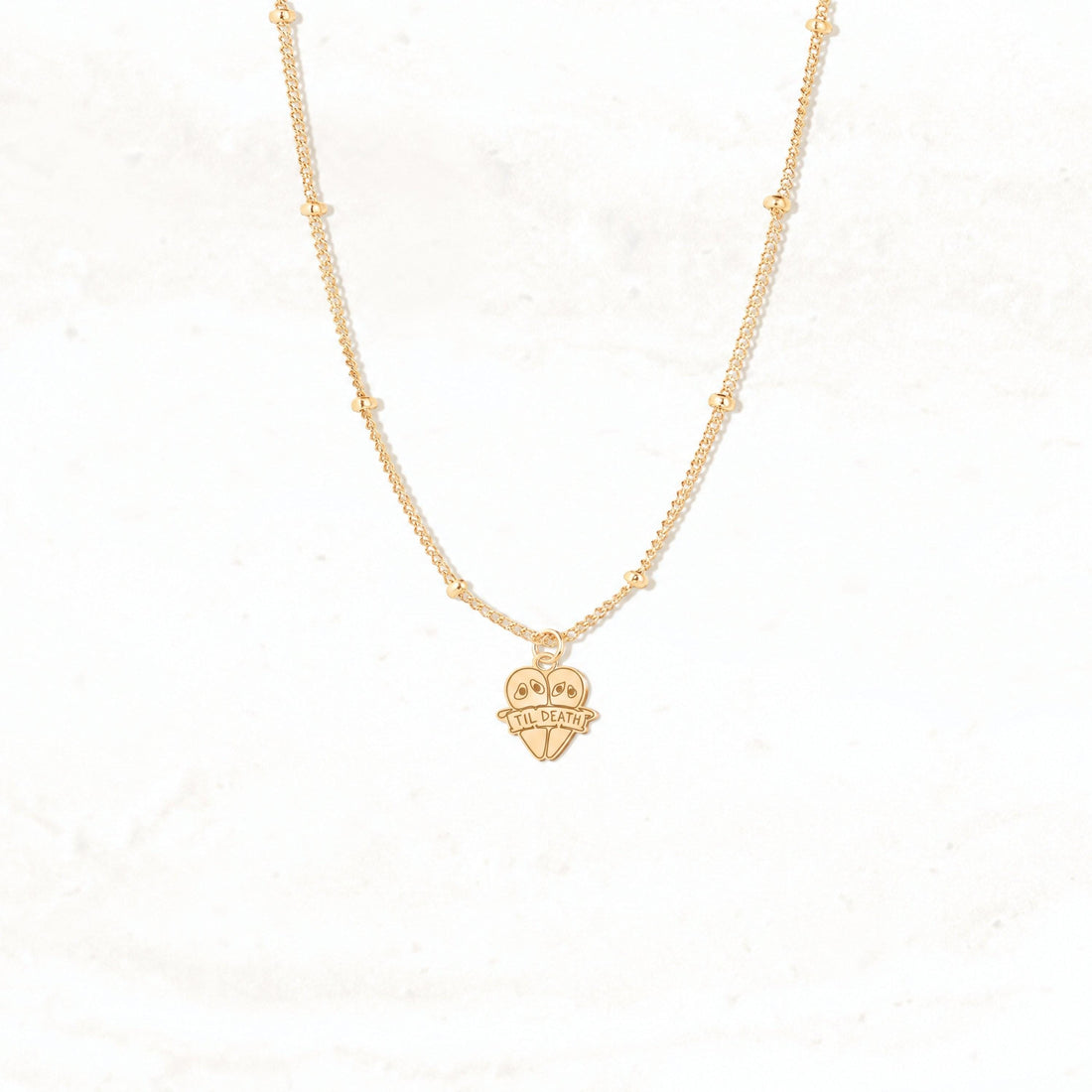 Ghost Couple Charm Necklace