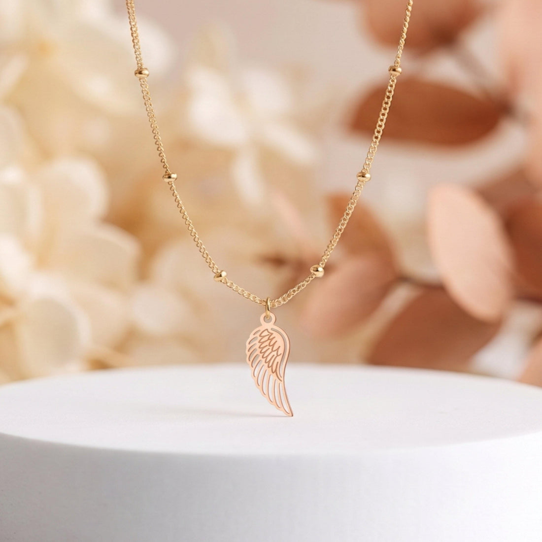 Angel Wing Beady Necklace