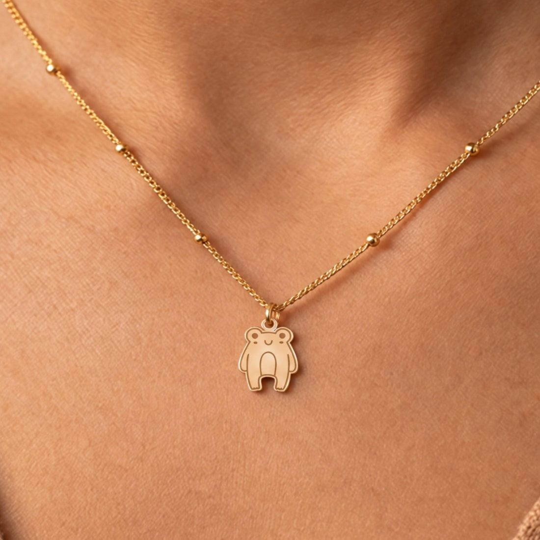 Teddy Bear Charm Necklace
