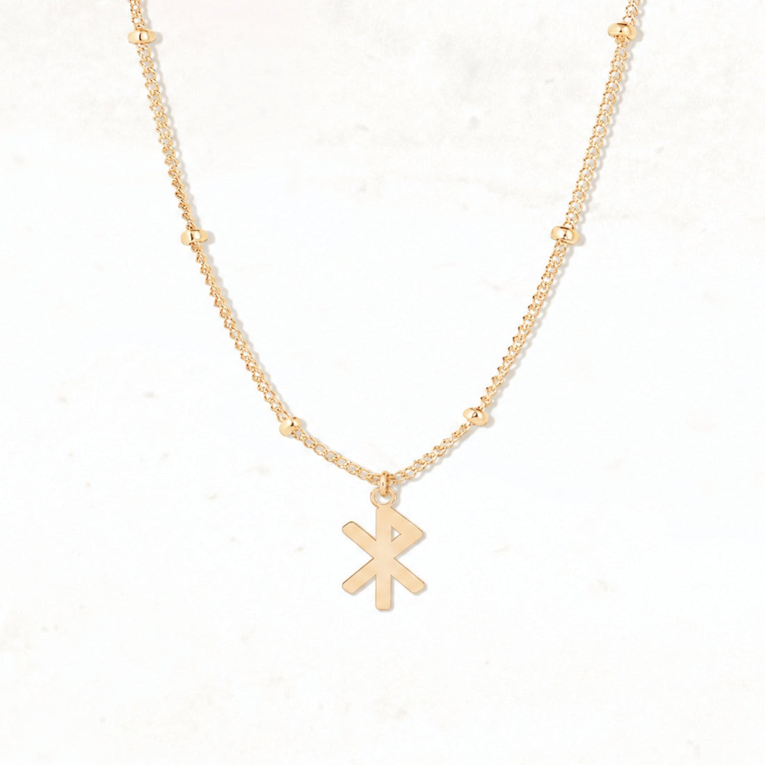 Algiz Rune Charm Necklace