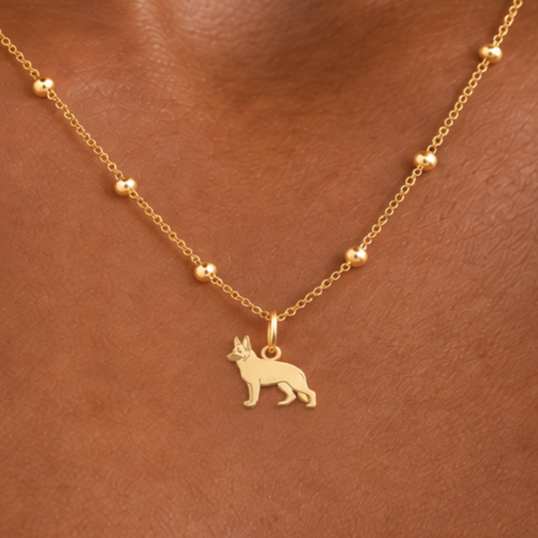 German Shepherd Beady Necklace
