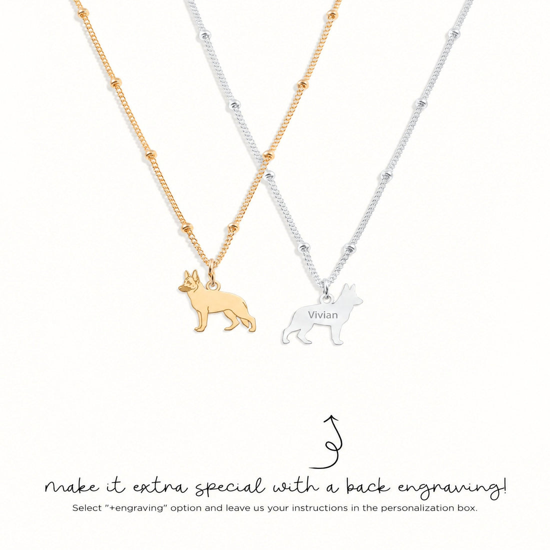 German Shepherd Beady Necklace
