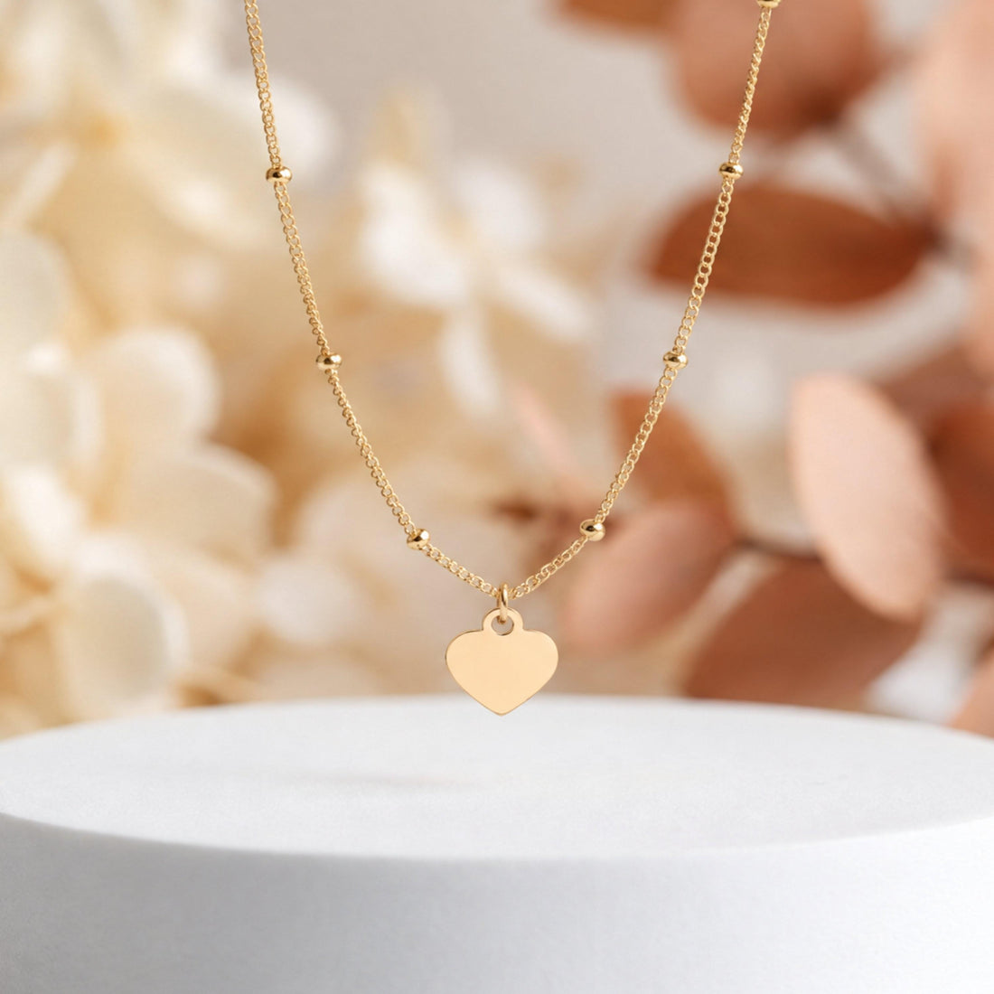 Heart Charm Beady Necklace