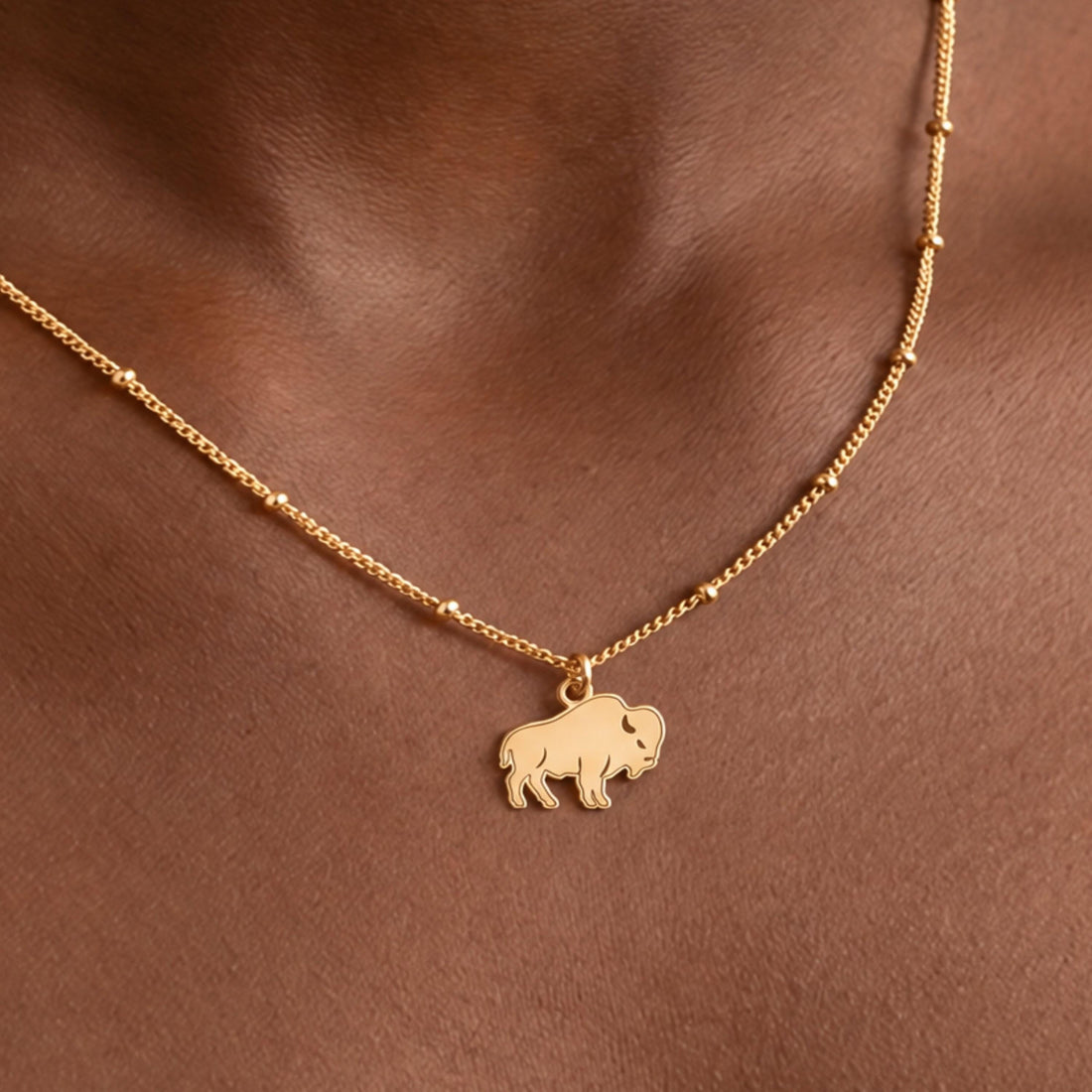 American Bison Bead Necklace