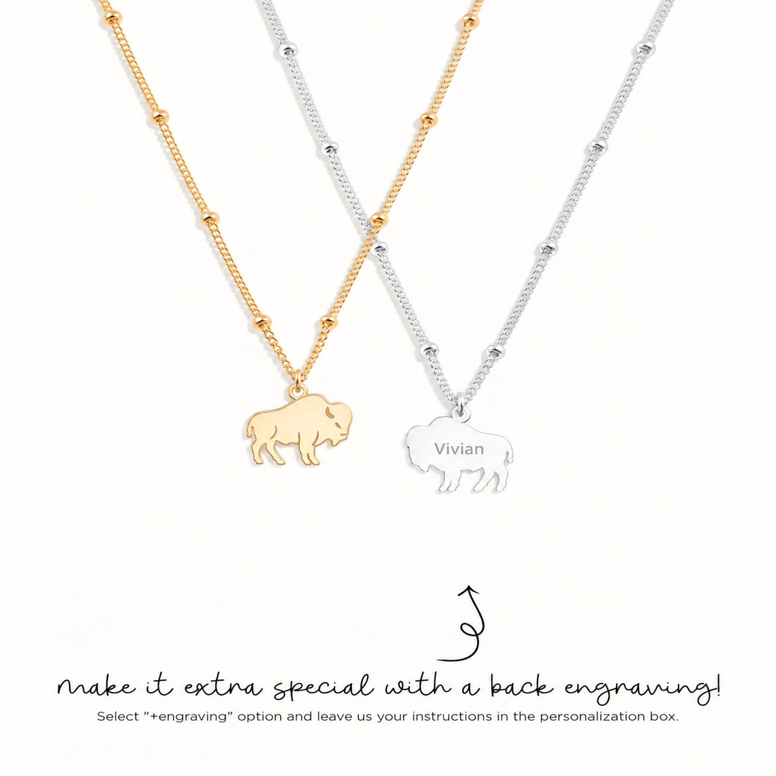 American Bison Bead Necklace