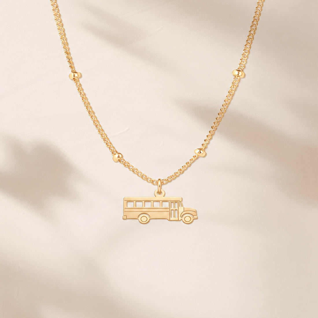 School Bus Charm Necklace