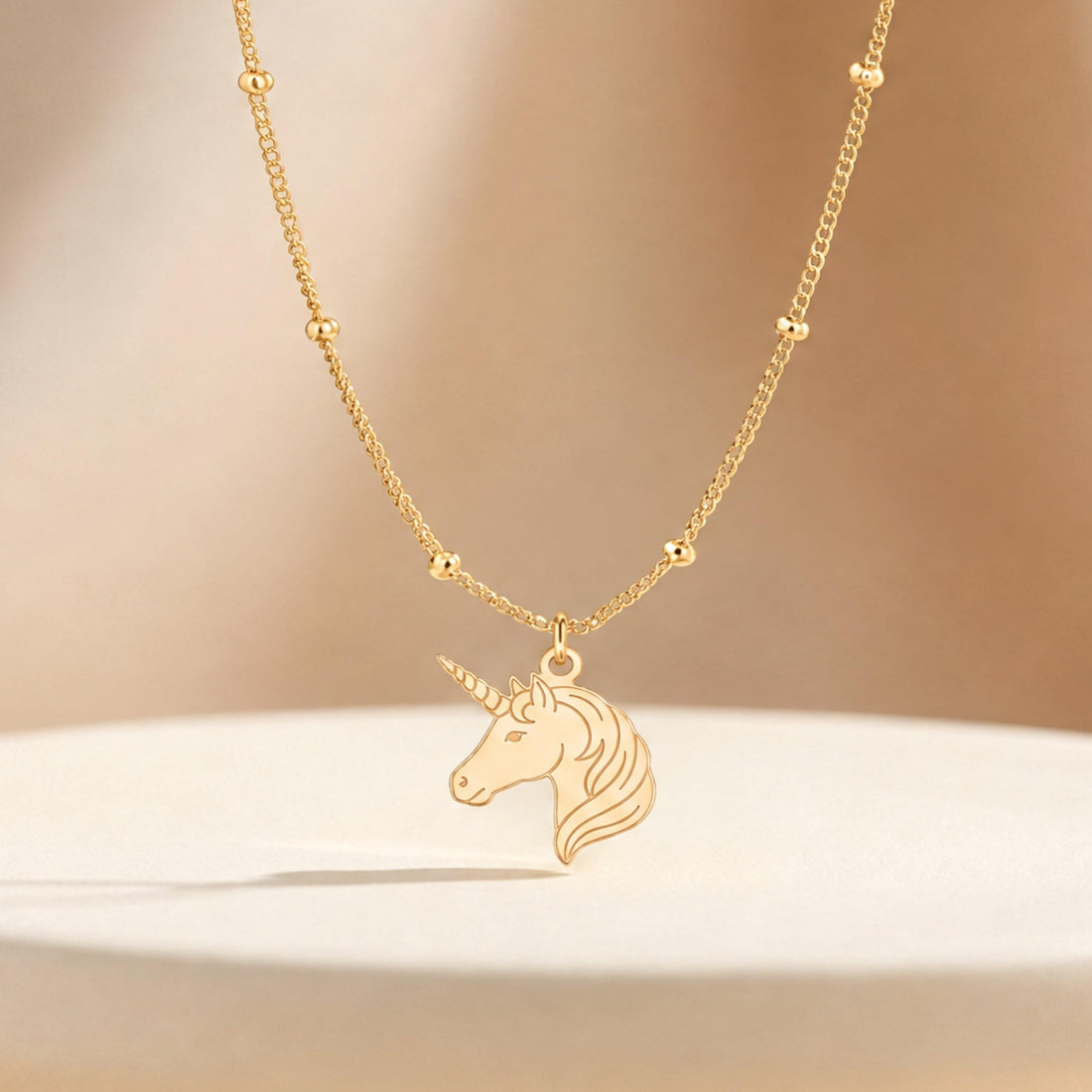 Unicorn Head Charm Necklace