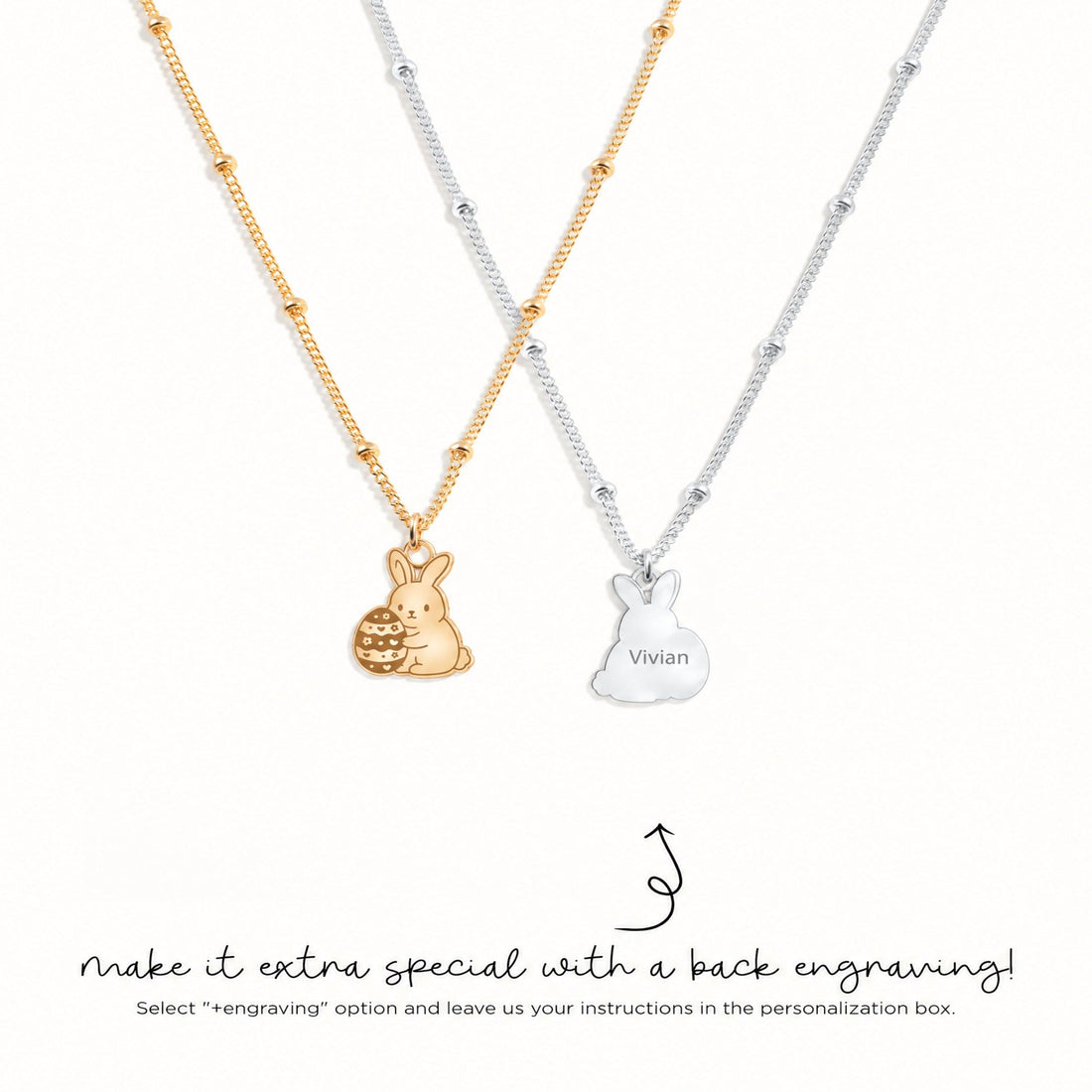 Bunny Rabbit Beady Necklace