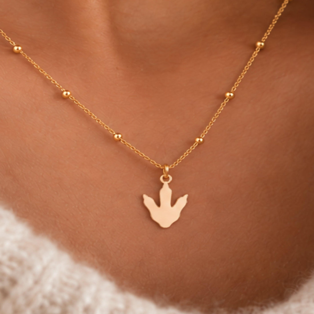 Bird Foot Charm Necklace