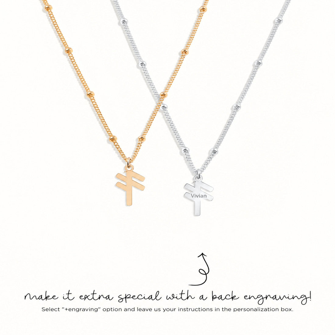 Rune Symbol Beady Necklace
