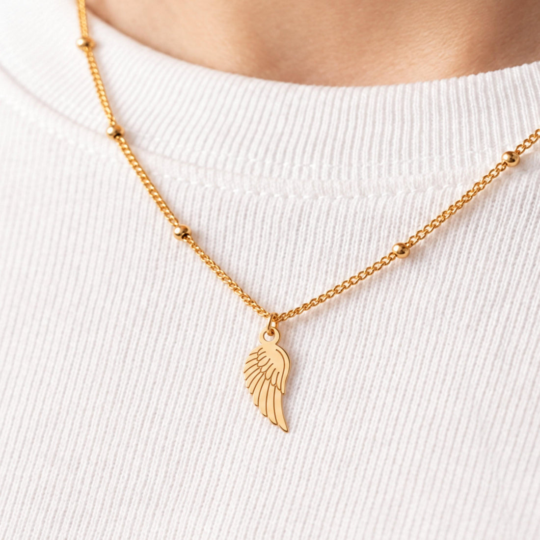 Angel Wing Charm Necklace