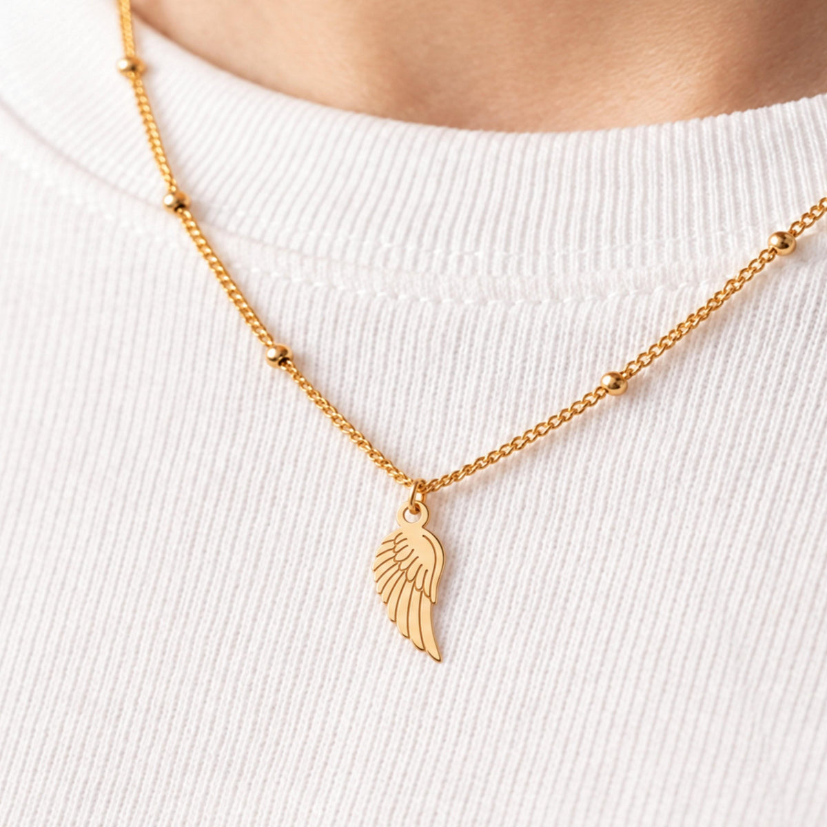 Angel Wing Charm Necklace