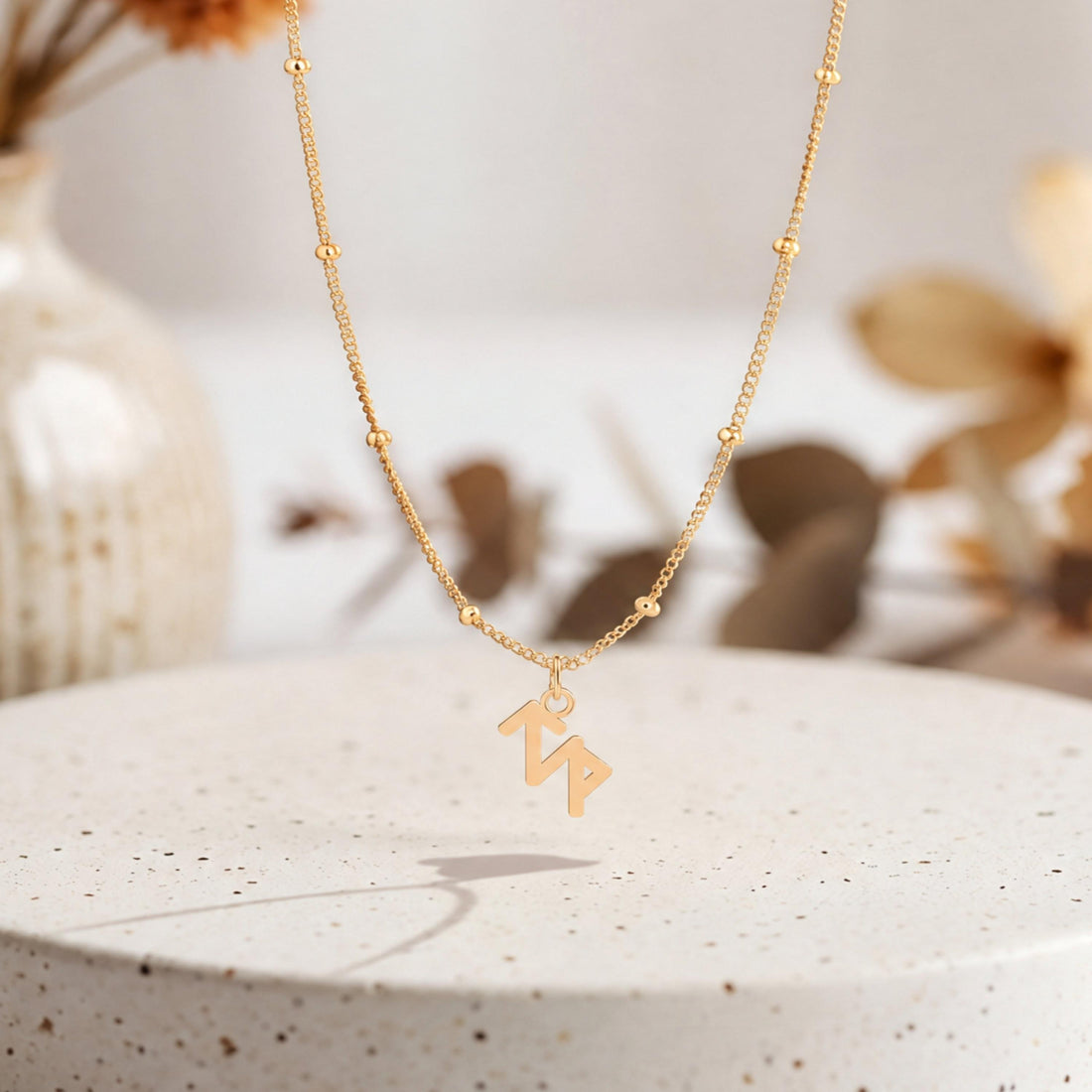Sagittarius Charm Beady Necklace
