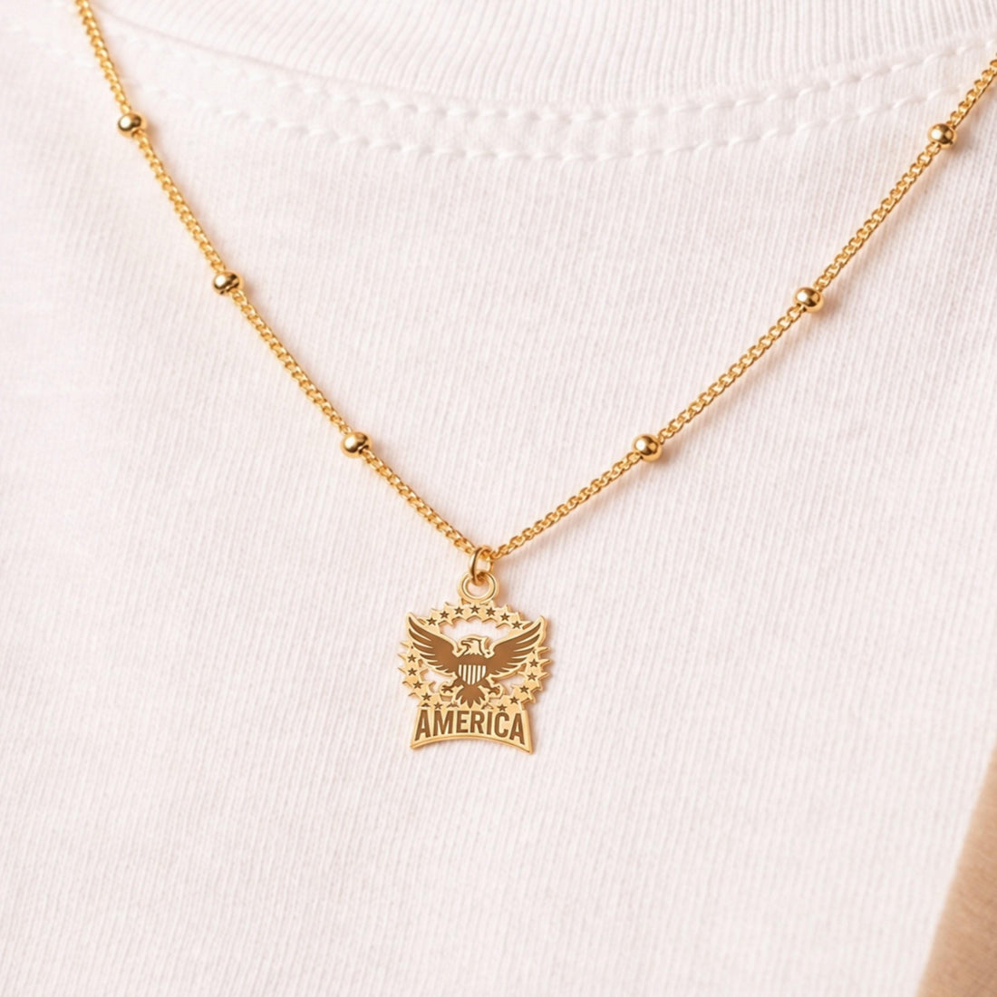 American Eagle Beady Necklace