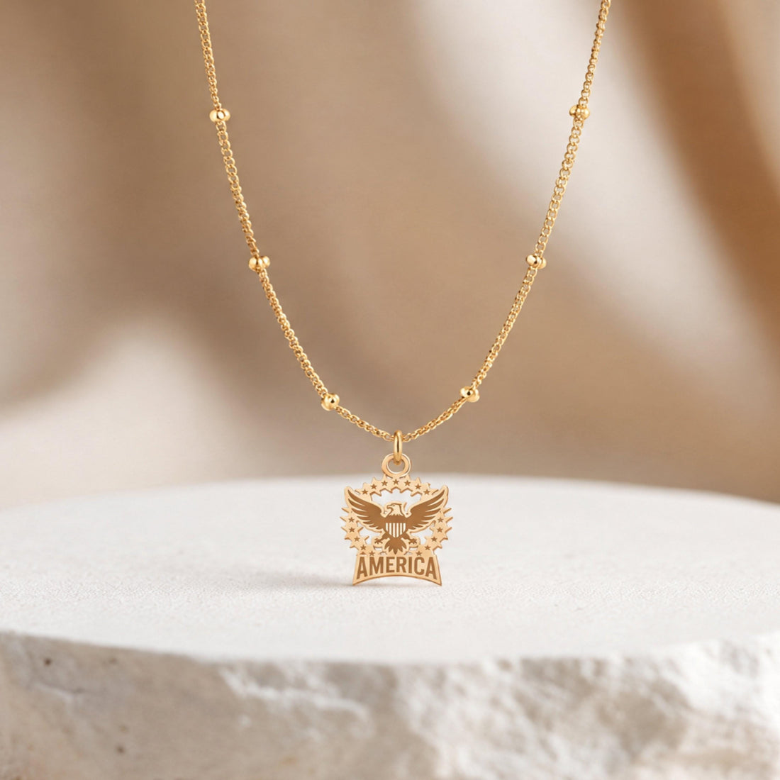 American Eagle Beady Necklace